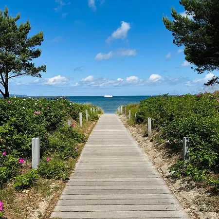 Strandstudio 19, Exklusive Wohnung, Erste Reihe, Eigener Strandkorb Am Strand, Kamin 宾茨