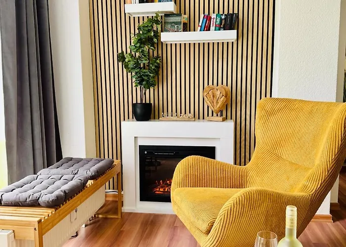 Strandstudio 19, Exklusive Wohnung, Erste Reihe, Strand, Kamin Binz