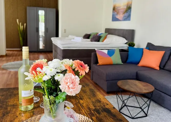 Apartament Strandstudio 19, Exklusive Wohnung, Erste Reihe, Strand, Kamin Binz