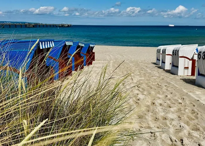 Apartament Strandstudio 19, Exklusive Wohnung, Erste Reihe, Strand, Kamin Binz