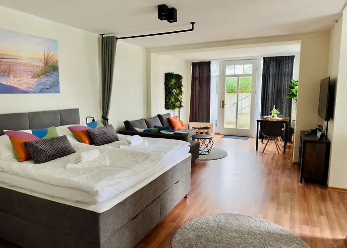 Strandstudio 19, Exklusive Wohnung, Erste Reihe, Strand, Kamin Apartament Binz